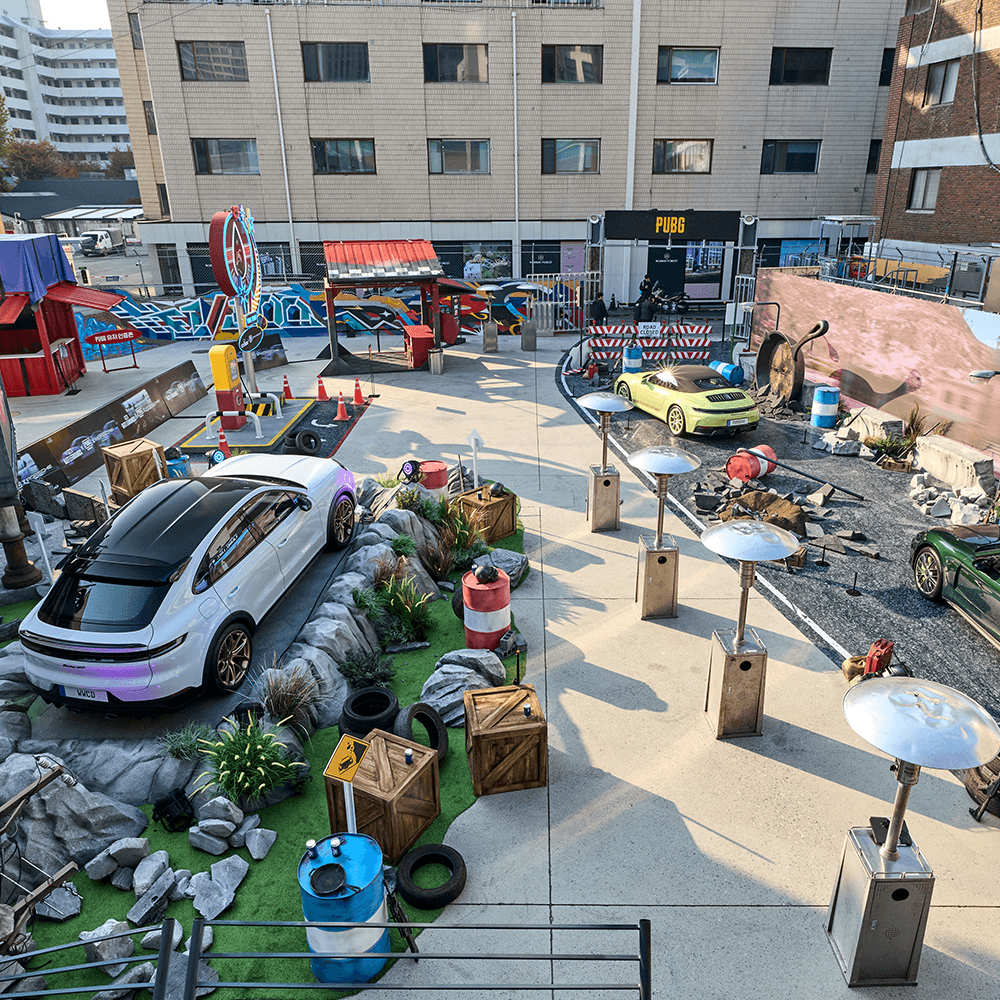 PUBG X Porsche 팝업, Brand Experience project delivered by OFNR in Korea